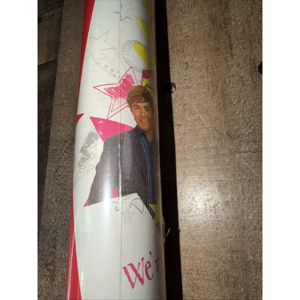 Vintage Disney High School Musical Christmas Gift Wrapping Paper Roll 70 Sq Ft
